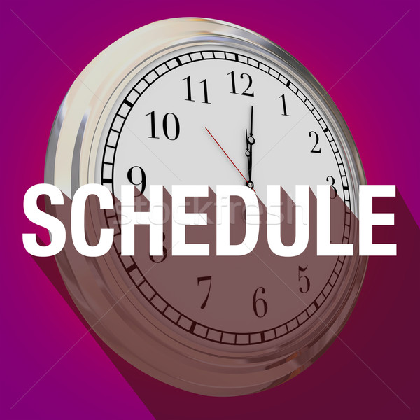 Schedule Clock Long Shadow Appointment TIme Meeting Stock photo © iqoncept