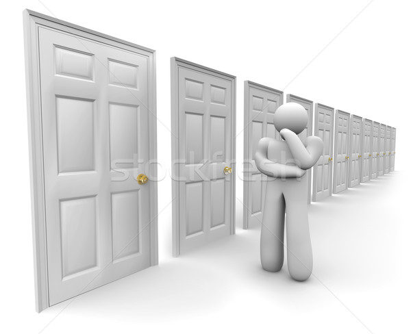 Deciding Which Door to Choose Stock photo © iqoncept