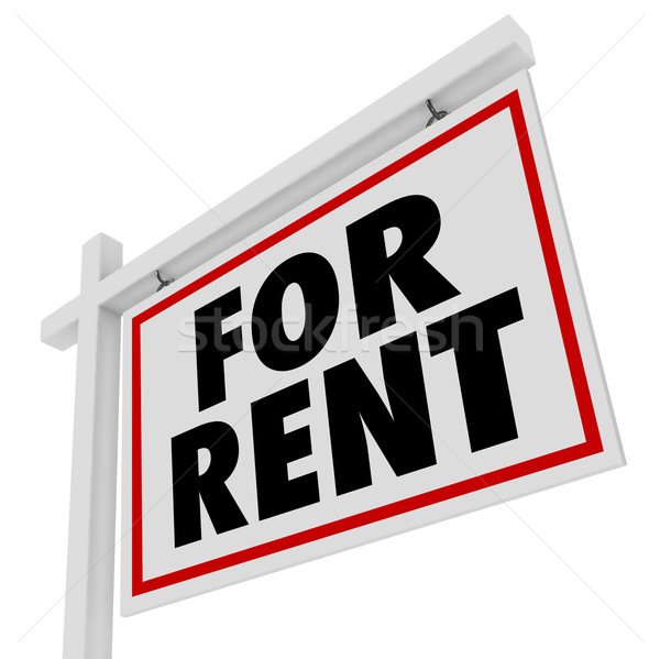 For Rent Real Estate Home Rental House Sign Stock photo © iqoncept