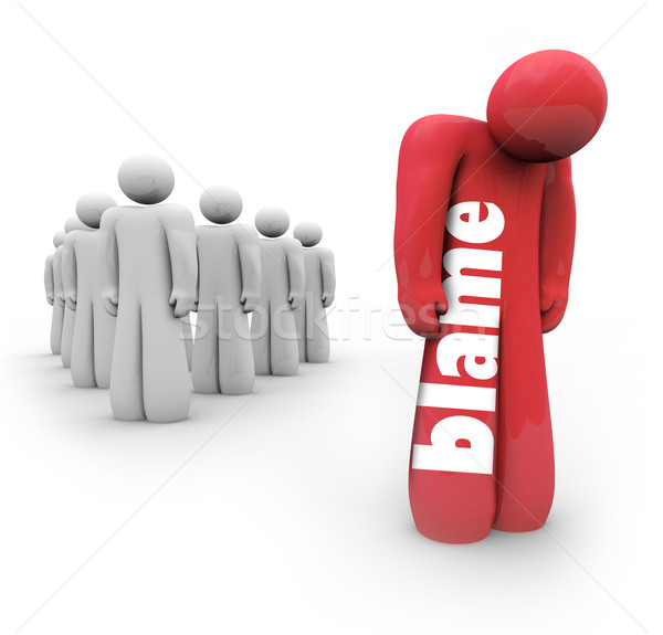 Blame Person Accused Guilty Scapegoat Cast from Group Stock photo © iqoncept