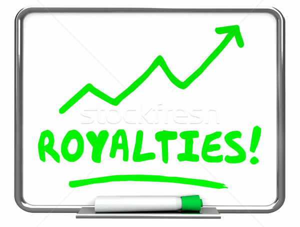 Royalties Income Commissions Rise Increase Erase Board 3d Illust Stock photo © iqoncept