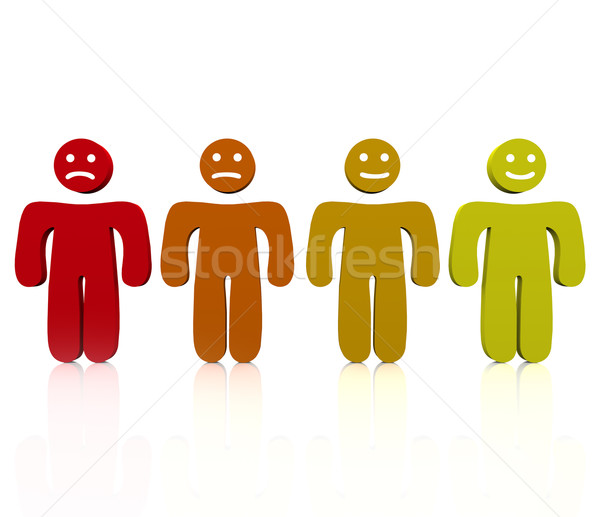 Range of Emotions - Mad to Happy Stock photo © iqoncept