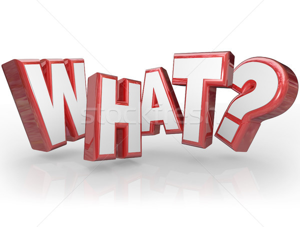 Stock photo: What Word Question Mark 3D Background