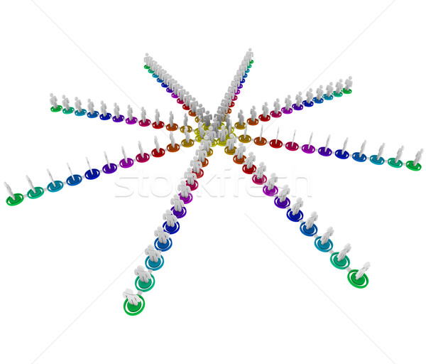 People in Colorful Organizational Structure Stock photo © iqoncept