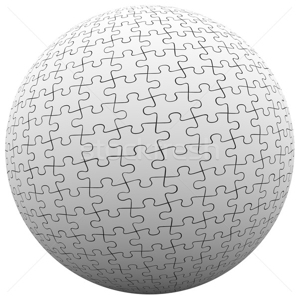 Puzzle Piece Sphere Ball Fit Together Peace Harmony Stock photo © iqoncept