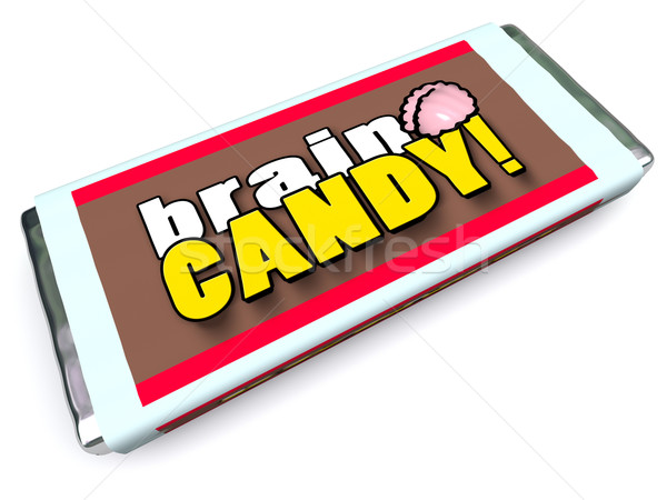 Brain Candy Chocolate Bar Wrapper Stimulate Ideas Stock photo © iqoncept
