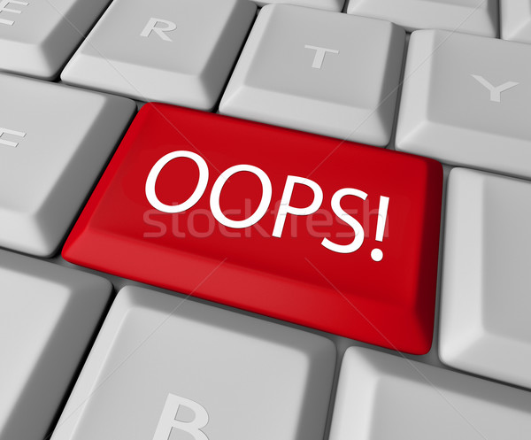 Oops Mistake Correction Key on Computer Keyboard Stock photo © iqoncept