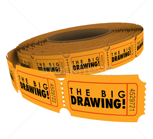 The Big Drawing Ticket Roll Raffle Contest Win Prizes Stock photo © iqoncept