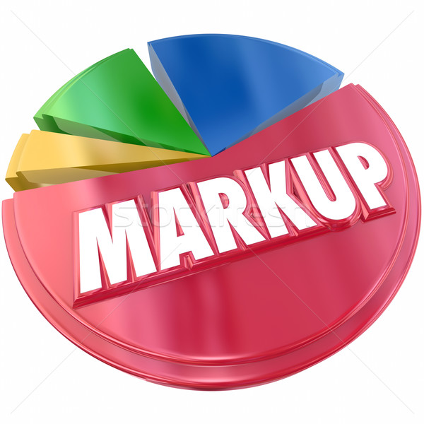 Markup Pie Chart Cost Price Increase Profit Margin Percent Amoun Stock photo © iqoncept