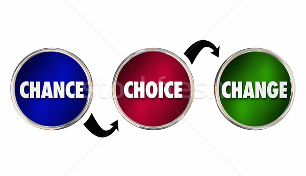 Chance Choice Change Circles Arrows Future Path Options 3d Illus Stock photo © iqoncept