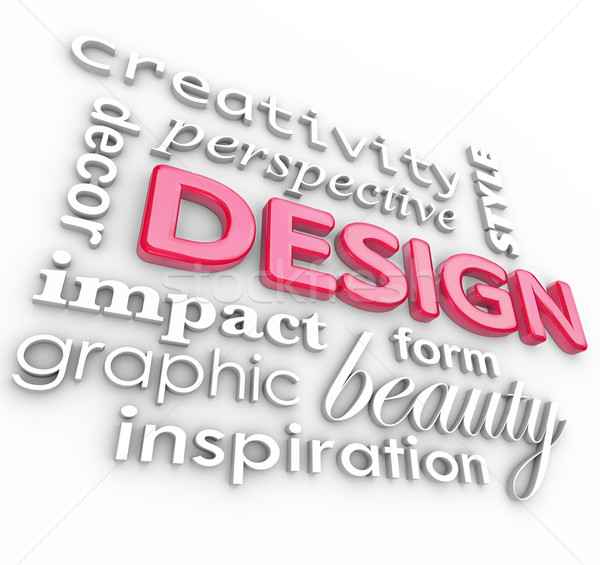 Design Words Collage Creative Perspective Style Stock photo © iqoncept
