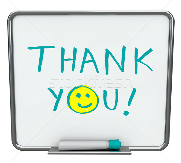 Thank You on Dry Erase Board Stock photo © iqoncept