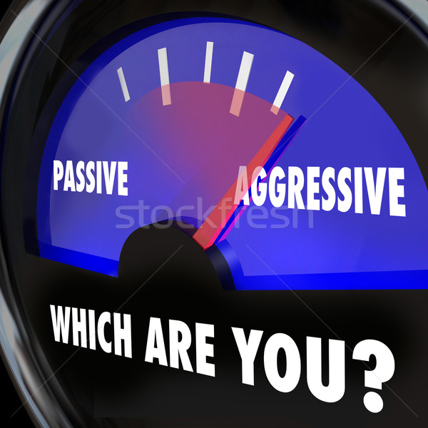 Which Are You Passive or Aggressive Gauge Measuring Ambition Bol Stock photo © iqoncept