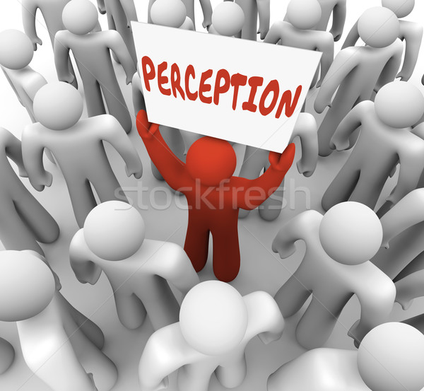 Perception Word Sign Attention Audience Customers Image Stock photo © iqoncept