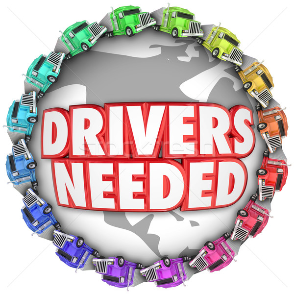 Drivers Needed Trucks Around World International Trucker Hiring  Stock photo © iqoncept
