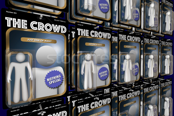 The Crowd Same Group People Action Figures 3d Illustration Stock photo © iqoncept