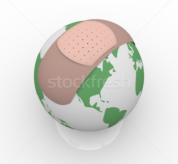 Bandage on Planet Earth Stock photo © iqoncept