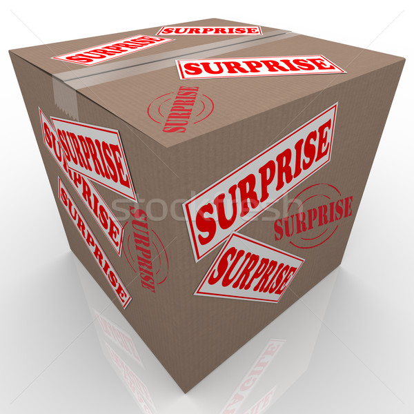 Surprise Box Shipped Cardboard Package Stock photo © iqoncept