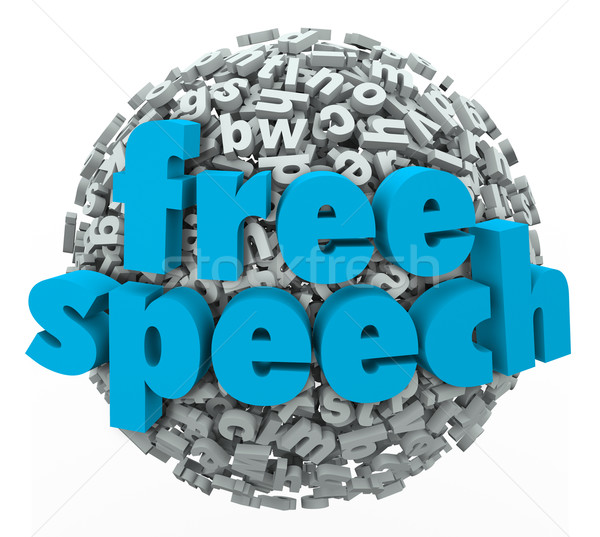 Free Speech Words Liberty Rights Freedom Beliefs Stock photo © iqoncept