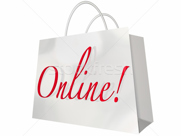 Online Shopping Bag Internet Website Store Stock photo © iqoncept