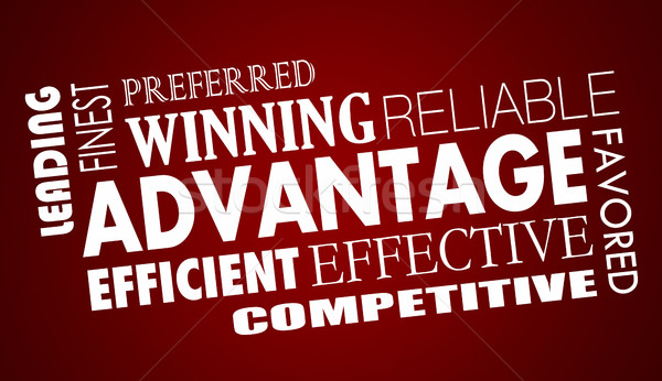 Advantage Benefits Competitive Edge Words Collage 3d Illustratio Stock photo © iqoncept