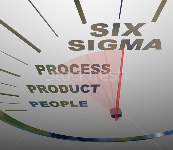 Six Sigma - Speedometer Speeding to Certification Stock photo © iqoncept