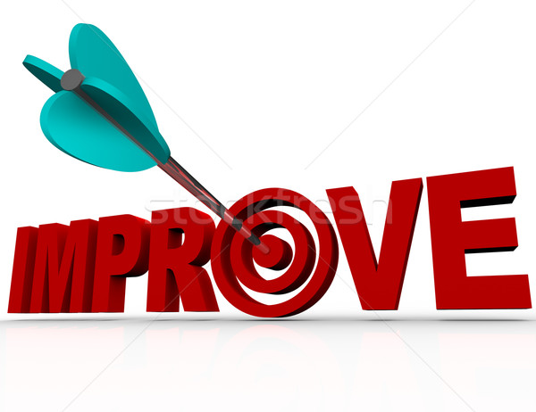 Improve Arrow in Target - Successful Improvement Goal Stock photo © iqoncept