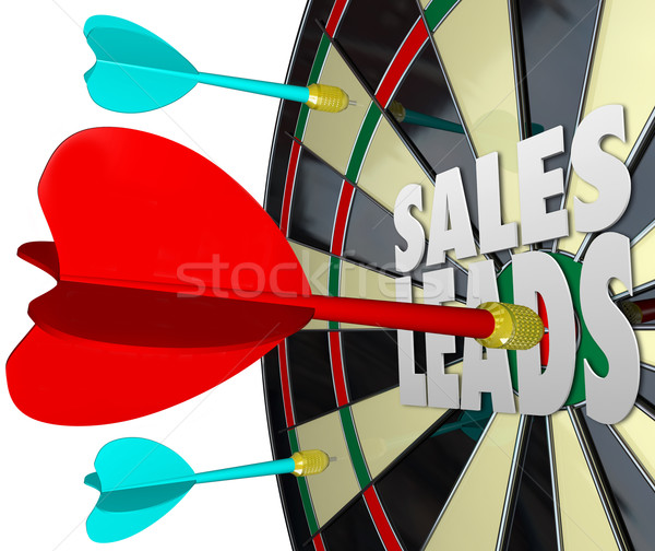 Sales Leads Dart Board Selling Prospects Customers Stock photo © iqoncept