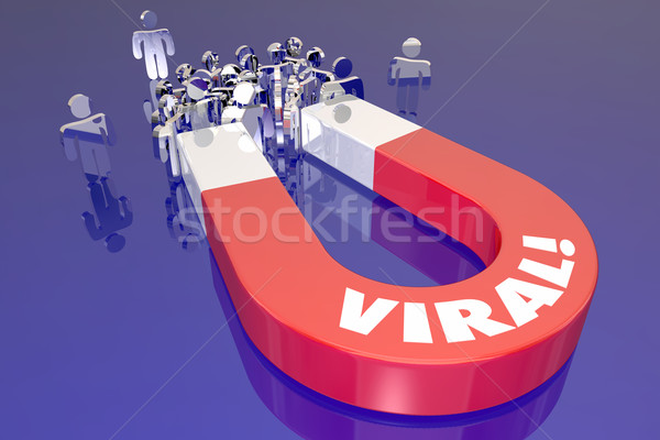 Viral Marketing Customers Magnet Drawing Attracting Buyers Stock photo © iqoncept