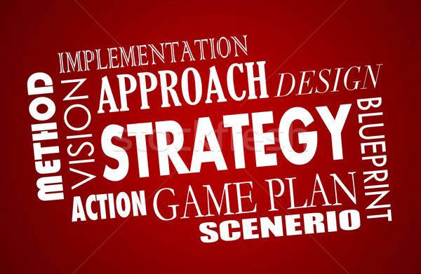 Strategy Plan Business Vision Word Collage 3d Illustration Stock photo © iqoncept