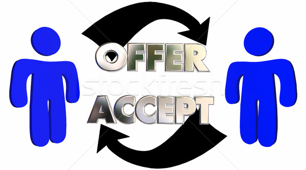 Offer Accepted People Customer Sales Person Deal 3d Illustration Stock photo © iqoncept