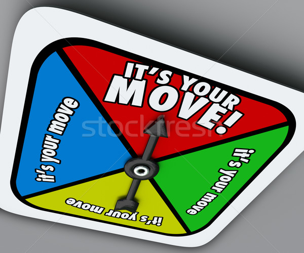 It's Your Move Game Spinner Compete Turn Progress Forward Stock photo © iqoncept