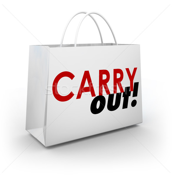 Carry Out Dining Restaurant Shopping Bag Meal to Go Stock photo © iqoncept
