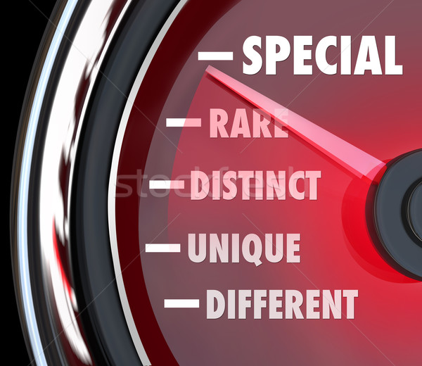 Special Distinct Different Speedometer Measure Uniqueness Stock photo © iqoncept