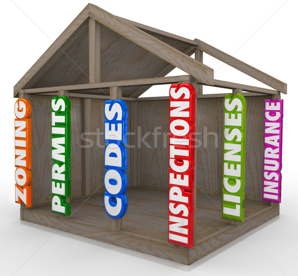 New Home Construction Essential Steps Permits Codes Inspections  Stock photo © iqoncept