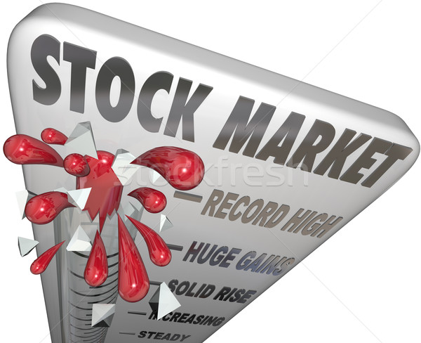 Stock Market Thermometer Rising Values Making Money Stock photo © iqoncept