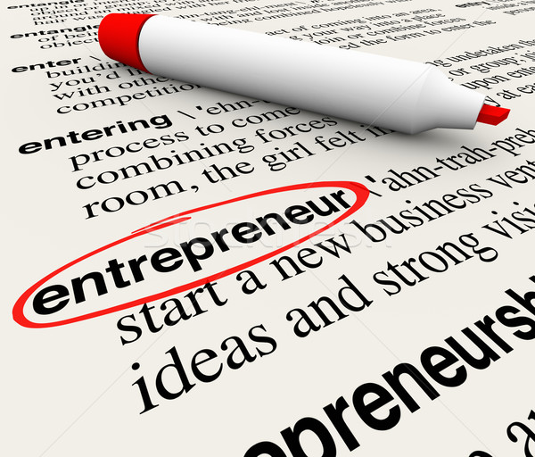 Entrepreneur Dictionary Definition Business Startup Leader Visio Stock photo © iqoncept