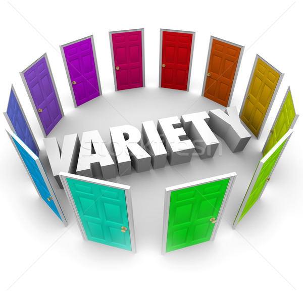 Stock photo: Variety Many Different Doors Choices to Choose Alernative Paths 