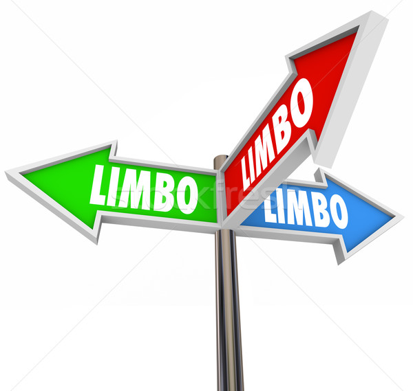 Limbo 3 Arrow Signs Stuck Middle Lost Confused Stock photo © iqoncept