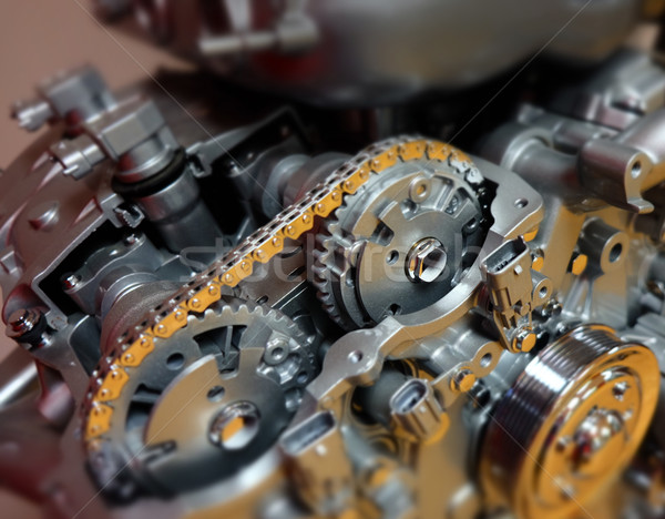 Mühendislik motor dişliler otomotiv güç araba Stok fotoğraf © iqoncept
