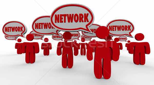 Network People Connections Customers Viewers Audience Speech Bub Stock photo © iqoncept