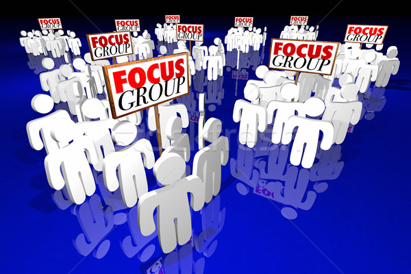 Focus Group Customer Survey Discussion Meeting People 3d Illustr Stock photo © iqoncept