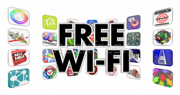 Free Wi-Fi Internet Connection Network Service 3d Illustration Stock photo © iqoncept