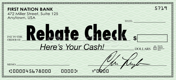 Rebate Check Words Check Money Back Offer Cash Refund Stock photo © iqoncept