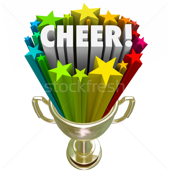 Cheer Team Award Trophy Best Cheerleading Squad Performance Nati Stock photo © iqoncept