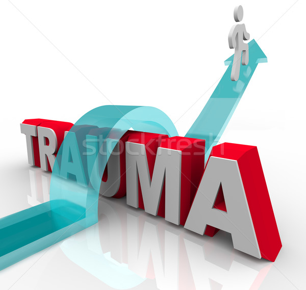 Trauma terapie reabilitare problema persoană cuvant Imagine de stoc © iqoncept