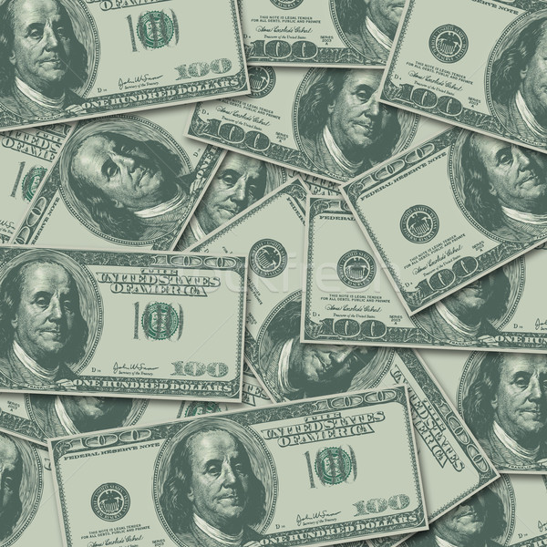 Stock photo: 100 Hundred Dollar Bill Money Currency Background