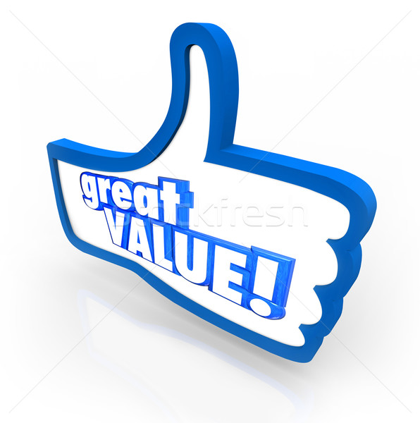 Great Value Blue Thumbs Up Symbol Review Recommendation Stock photo © iqoncept