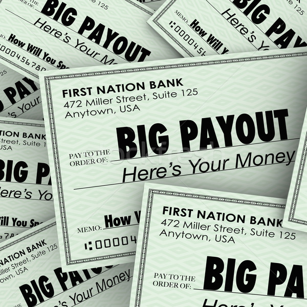 Big Payout Many Checks Rich Wealthy Money Pile Stock photo © iqoncept