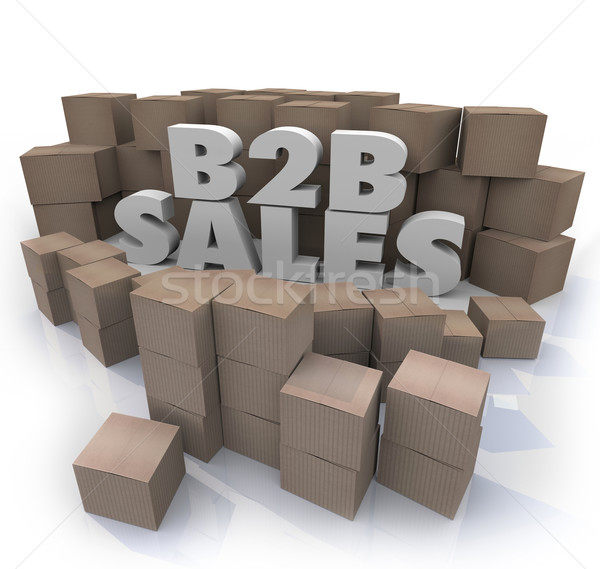 B2b vendite cartone scatole business Foto d'archivio © iqoncept